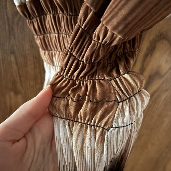 Women’s Romantic Sini Brown Maxi Dress Size M - Picture 6 of 7